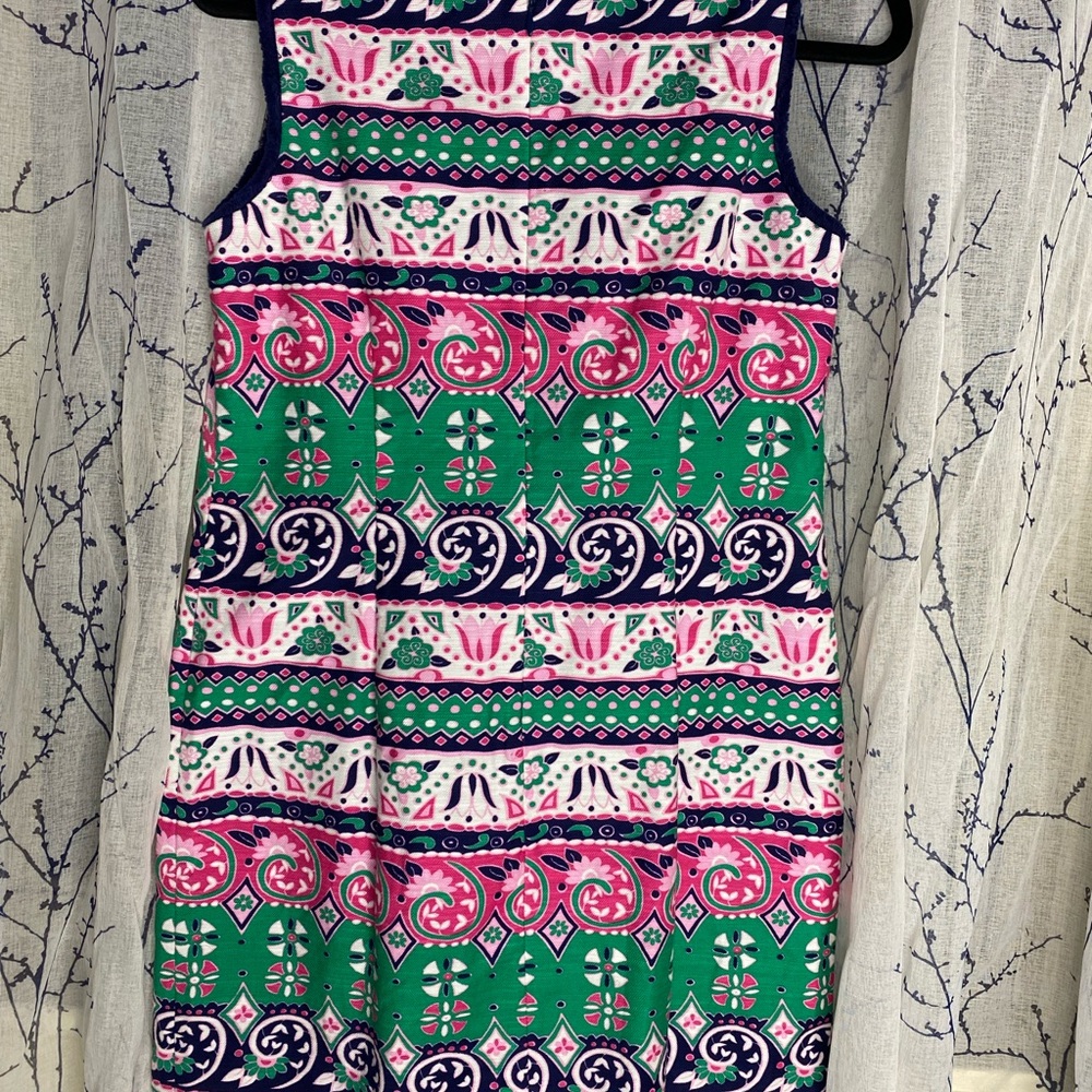 Talbots Fringed Stealth Multicolor Patterned Dress - Picture 3 of 5